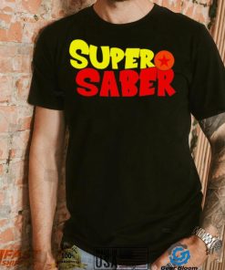 Super Saber professional wrestler logo shirt