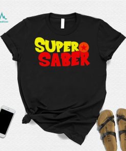 Super Saber professional wrestler logo shirt