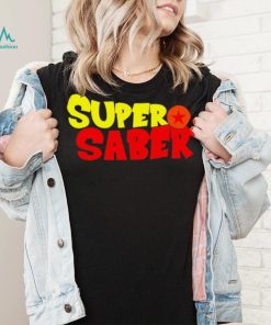 Super Saber professional wrestler logo shirt