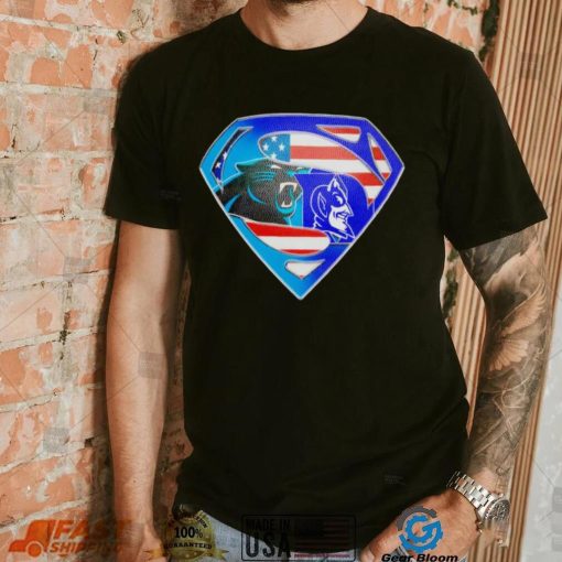 Superman Sports Carolina Panthers and Duke Blue Devils Logo shirt
