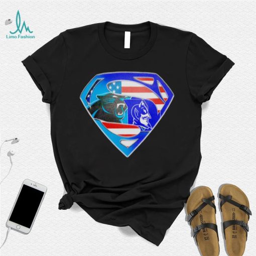 Superman Sports Carolina Panthers and Duke Blue Devils Logo shirt