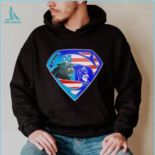 Superman Sports Carolina Panthers and Duke Blue Devils Logo shirt