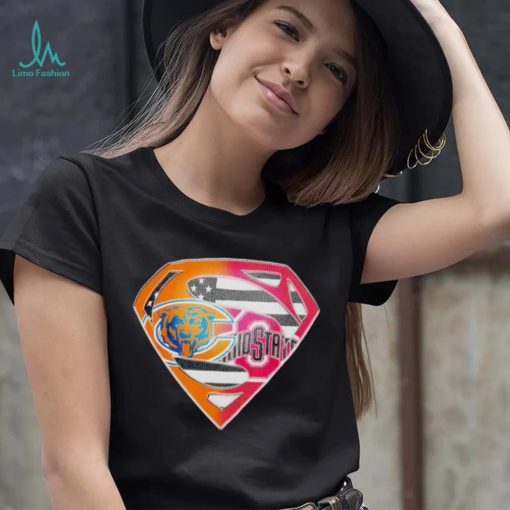 Superman Sports Chicago Bears and Ohio State Buckeyes Logo shirt