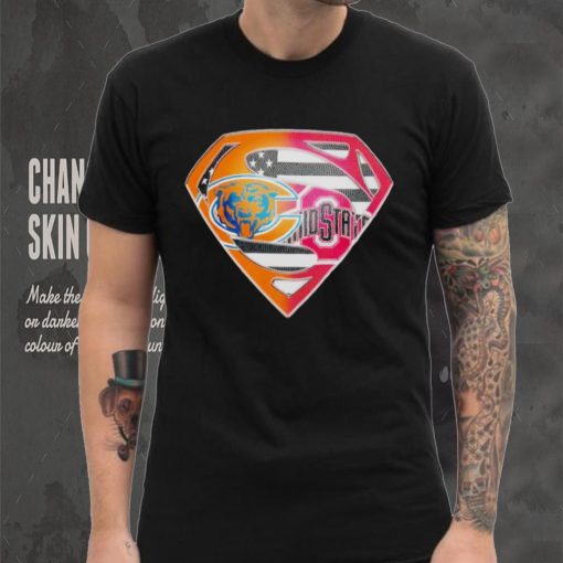 Superman Sports Chicago Bears and Ohio State Buckeyes Logo shirt