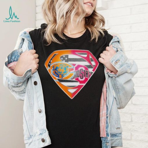 Superman Sports Chicago Bears and Ohio State Buckeyes Logo shirt