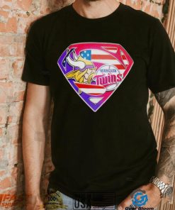 Superman Sports Minnesota Vikings and Minnesota Twins Logo shirt