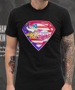 Superman Sports Minnesota Vikings and Minnesota Twins Logo shirt