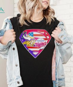 Superman Sports Minnesota Vikings and Minnesota Twins Logo shirt