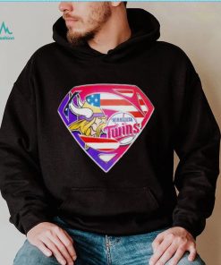 Superman Sports Minnesota Vikings and Minnesota Twins Logo shirt