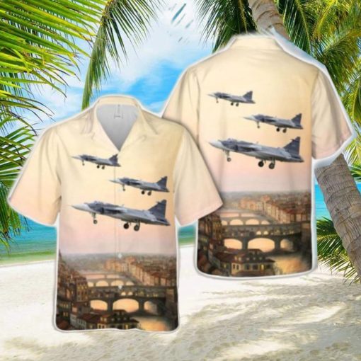 Swedish Air Force Saab JAS 39E Gripen Hawaiian Shirt