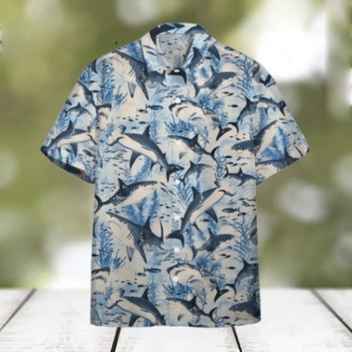 Swimming Shark Hawaiian Shirt