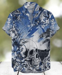 Tampa Bay Lightning NHL Hawaiian Shirt Tropical Skull Design For Men Women