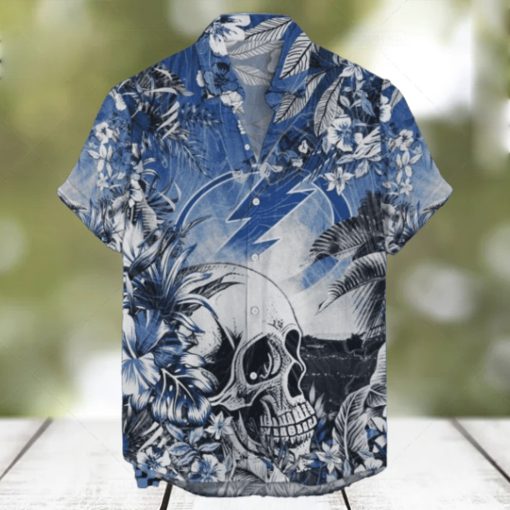 Tampa Bay Lightning NHL Hawaiian Shirt Tropical Skull Design For Men Women