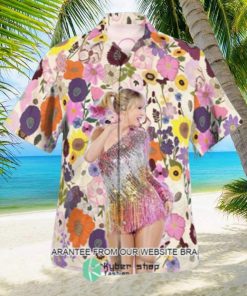 Taylor Swift Flowers Tropical Summer Beach Hawaiian Shirt