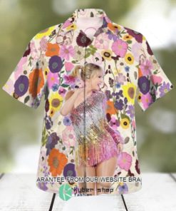 Taylor Swift Flowers Tropical Summer Beach Hawaiian Shirt