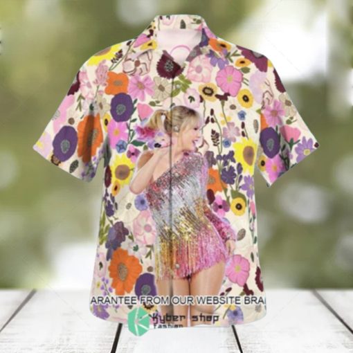 Taylor Swift Flowers Tropical Summer Beach Hawaiian Shirt