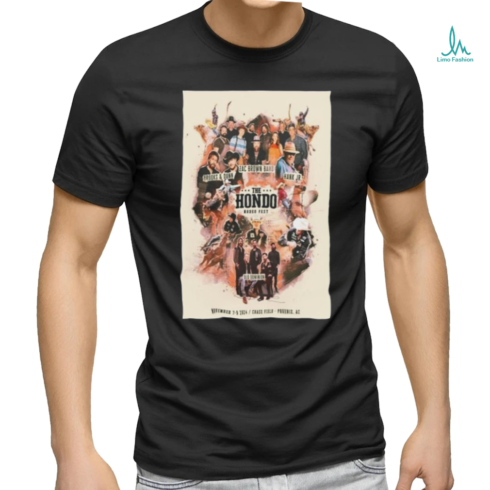 Teams Phoenix, AZ November 7 9 2024 The Hondo Rodeo Fest Tour poster shirt Teams Phoenix, AZ November 7 9 2024 The Hondo Rodeo Fest Tour poster shirt