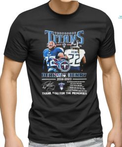 Tennessee Titans Derrick Henry 2016 2023 Thank You For The Memories Signatures Shirt