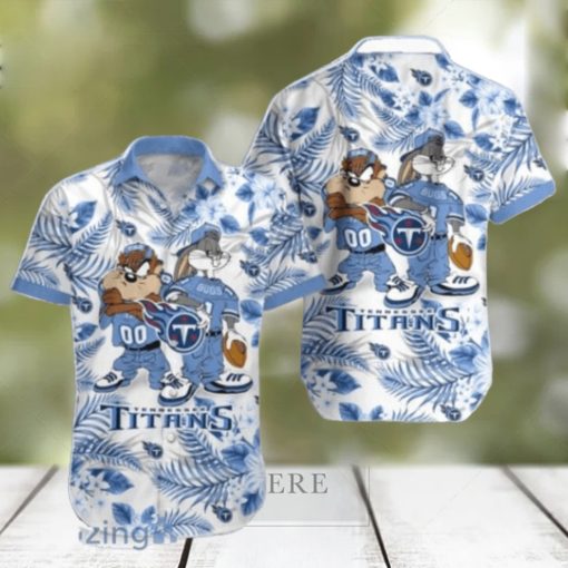 Tennessee Titans Hawaiian Shirt Taz and Bugs For NFL Team