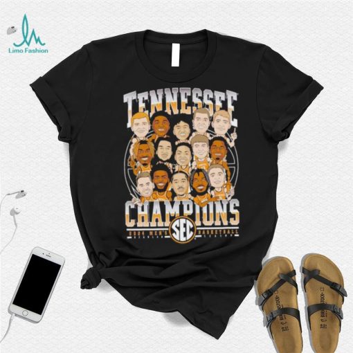 Tennessee Vols Champions 2024 men’s basketball caricature team shirt
