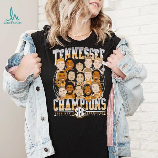 Tennessee Vols Champions 2024 men’s basketball caricature team shirt