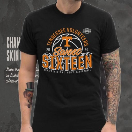 Tennessee Volunteers 2024 NCAA Men’s Basketball Tournament March Madness Sweet Sixteen Defensive Stance T Shirt