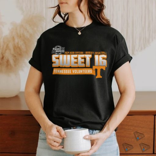Tennessee Volunteers Wbb 2024 March Madness Sweet Sixteen Tee Shirt