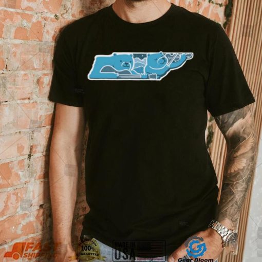 Tennessee map parody bears cute shirt