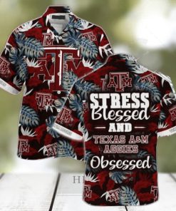 Texas A&ampM Aggies Stress Blessed Hawaiian Shirt