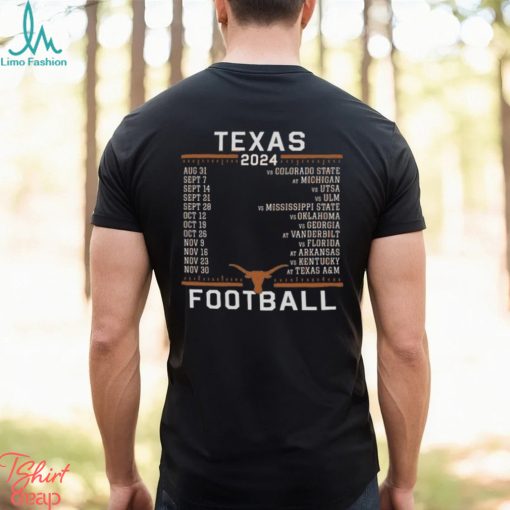Texas Longhorns 2024 Football Schedule shirt