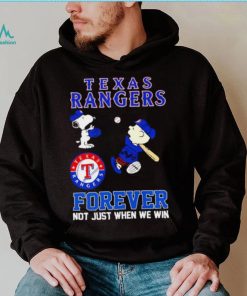 Texas Rangers Snoopy and Charlie Brown forever not just when we win shirt