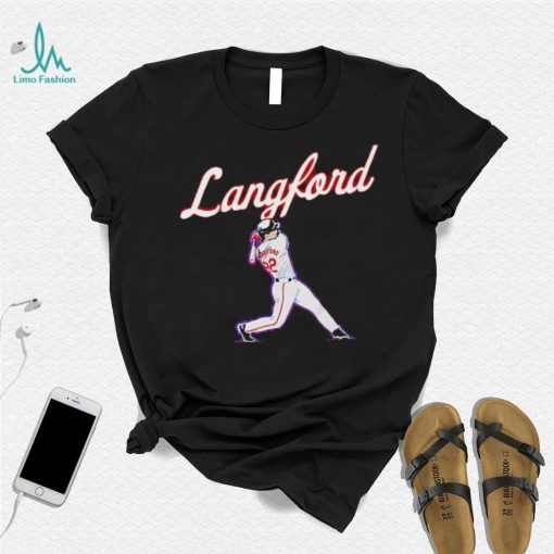 Texas Rangers Wyatt Langford Slugger Swing shirt