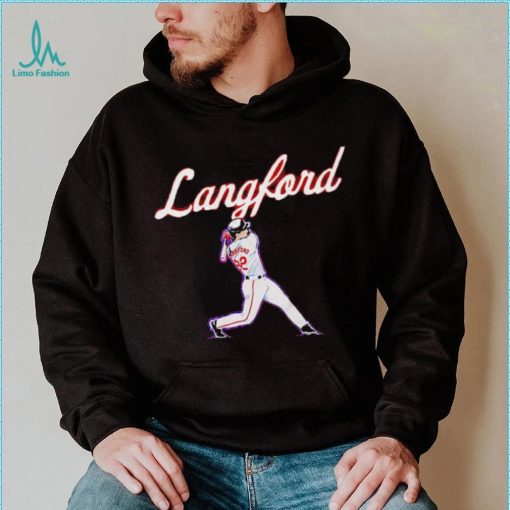 Texas Rangers Wyatt Langford Slugger Swing shirt