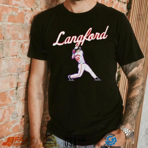 Texas Rangers Wyatt Langford Slugger Swing shirt