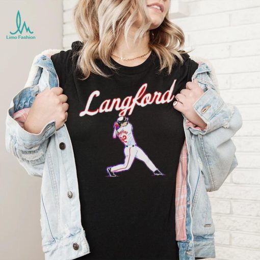 Texas Rangers Wyatt Langford Slugger Swing shirt