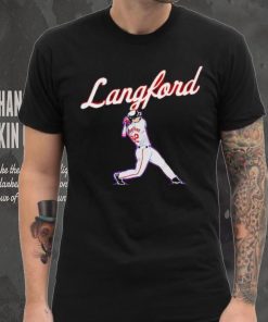 Texas Rangers Wyatt Langford Slugger Swing shirt