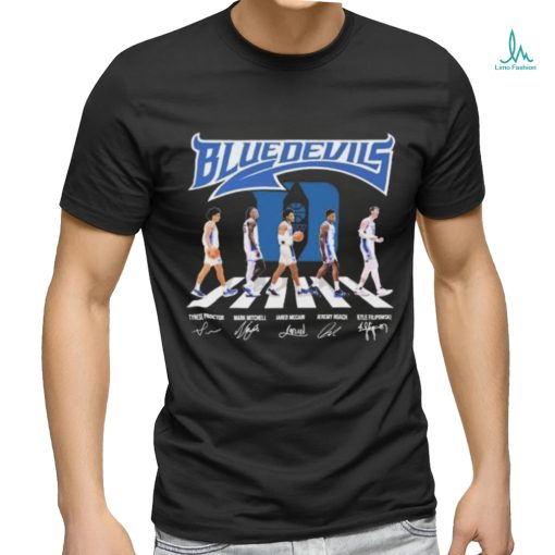 The Blue Devils Basketball Abbey Road Proctor Mitchell Mccain Roach And Filipowski Signatures Shirt