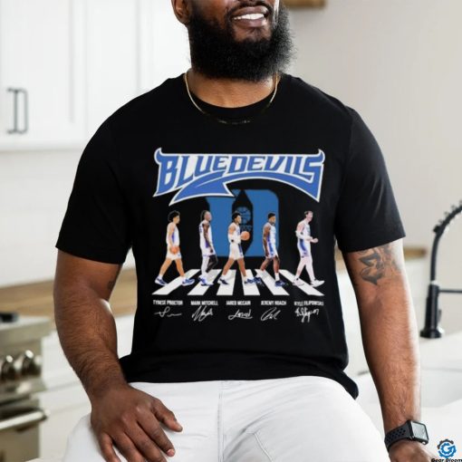 The Blue Devils Basketball Abbey Road Proctor Mitchell Mccain Roach And Filipowski Signatures Shirt