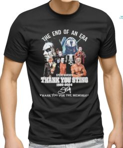 The End Of An Era Steve Borden Thank You Sting 1985 2024 Thank You For The Memories Signatures Shirt