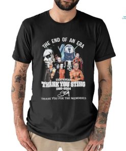 The End Of An Era Steve Borden Thank You Sting 1985 2024 Thank You For The Memories Signatures Shirt