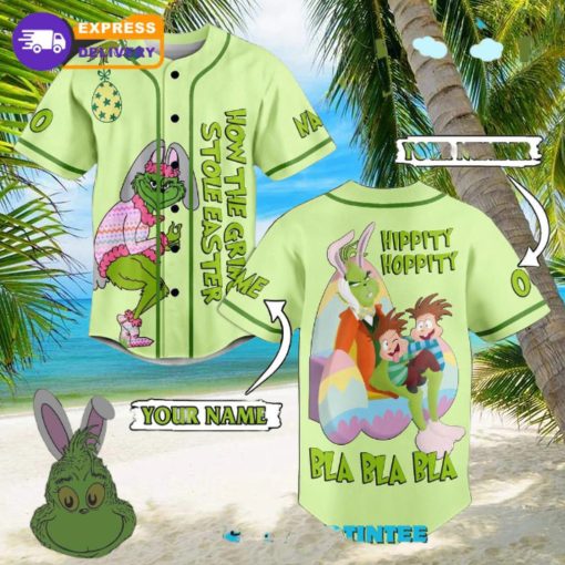 The Grinch Hippity Hoppity Custom Name Baseball Jersey