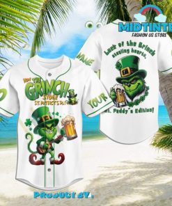 The Grinch Stole St Patrick’s Day Personalized Baseball Jersey