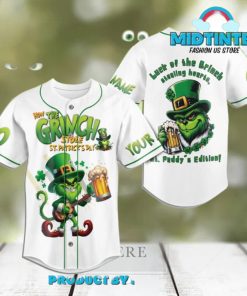 The Grinch Stole St Patrick’s Day Personalized Baseball Jersey