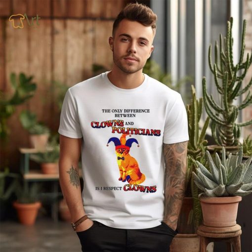The Only Difference Between Clowns And Politicians shirt