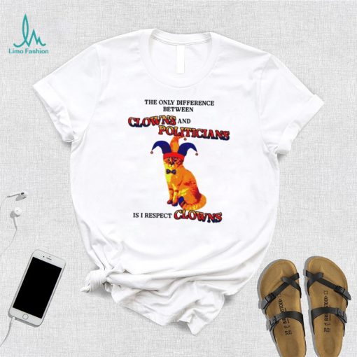 The Only Difference Between Clowns And Politicians shirt