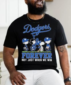 The Peanuts Characters Walking Los Angeles Dodgers Forever Not Just When We Win Shirt