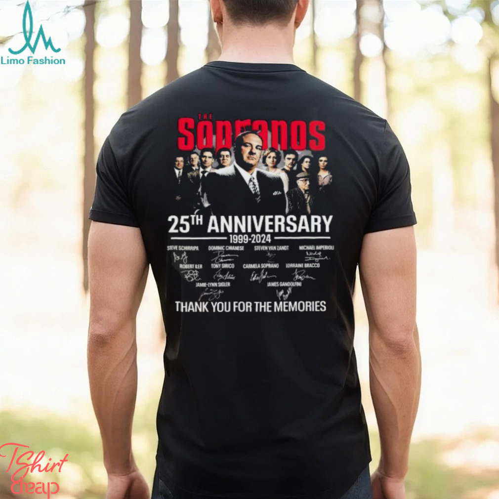 The Sopranos 25th Anniversary 1999 2024 Thank You For The Memories Signatures Shirt