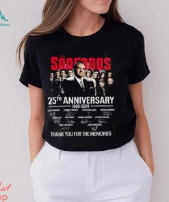 The Sopranos 25th Anniversary 1999 2024 Thank You For The Memories Signatures Shirt