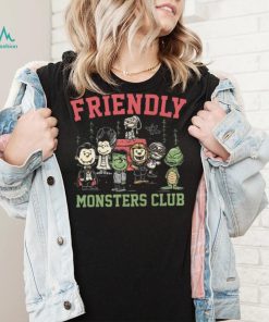 The Universal Monsters X Peanuts Friendly Monsters Club shirt
