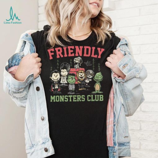 The Universal Monsters X Peanuts Friendly Monsters Club shirt
